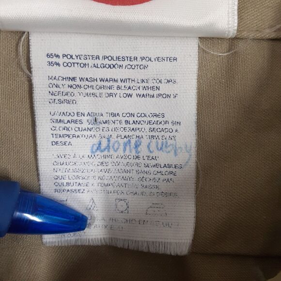 Vintage Dickies Shirt Mens XL 17 17-1/2 Beige Button Up Long Sleeve 32/33 USA - Picture 3 of 8